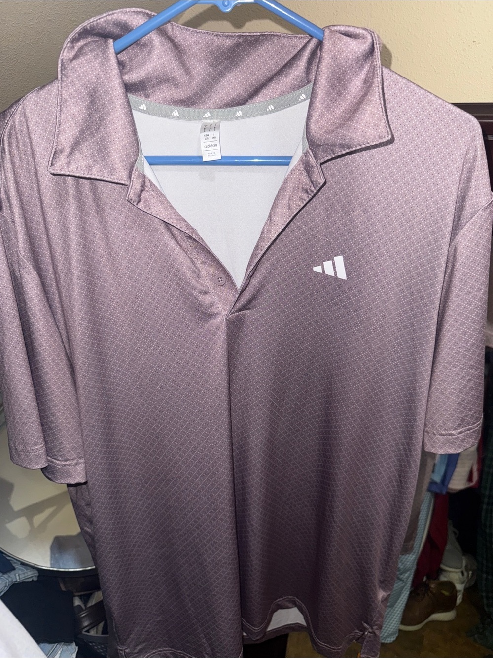 adidas Men's Polo Shirt - Mauve